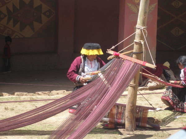 Traditional weaving in the Sacred Valley