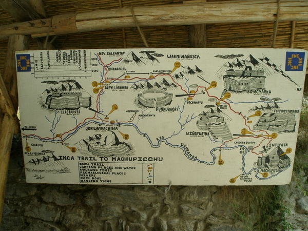 The inca trail route 