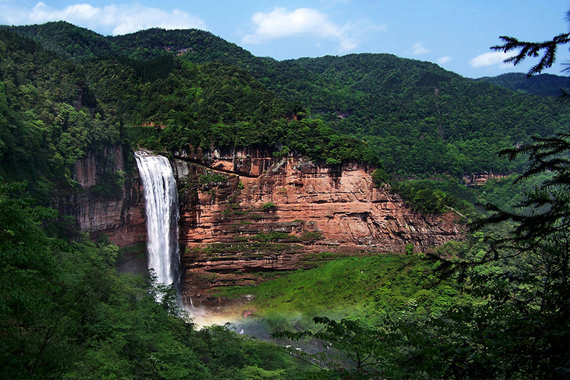 China-Wulong-waterfall-mountain-c491