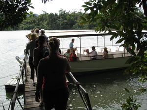 Boarding for the river jungle cruise
