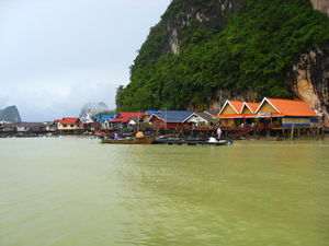 Fishing village on stilts