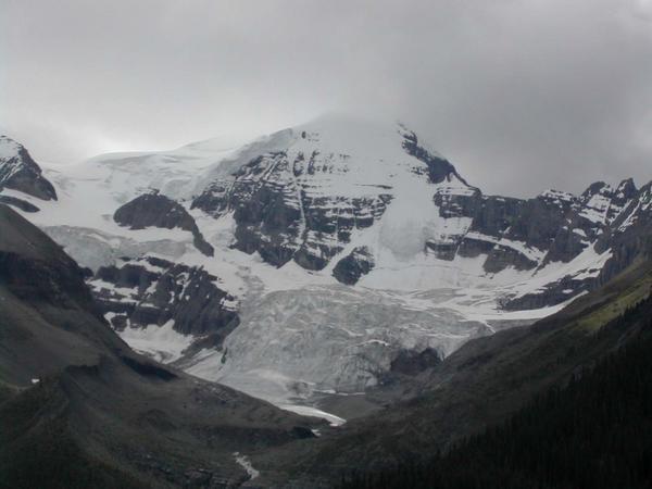 A closer view of Coronet Glacier.