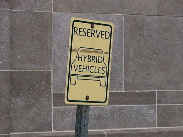 Sign in Westin parking lot
