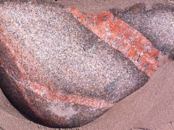 Striated beach rock