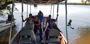 On the river boat safari tour