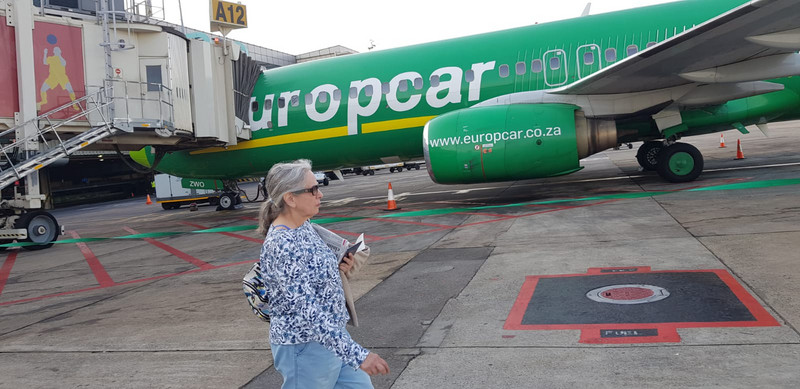 Our green plane from Johannesburg to Cape Town