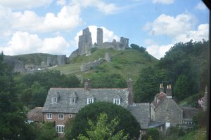 Corfe Castle from the train