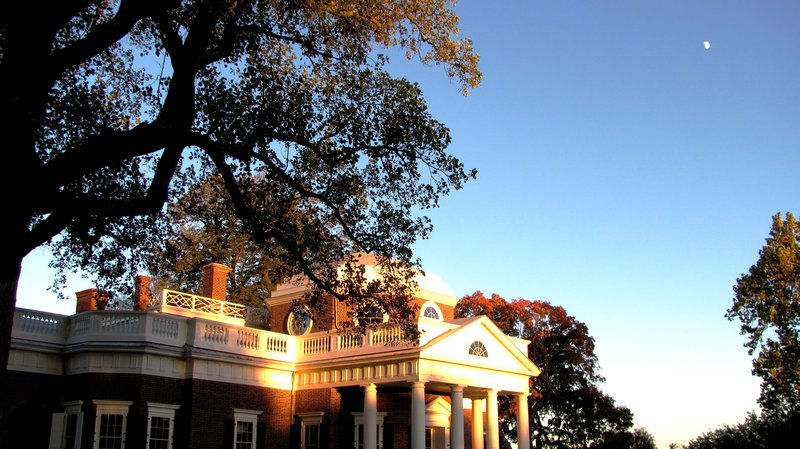 Monticello at sunset