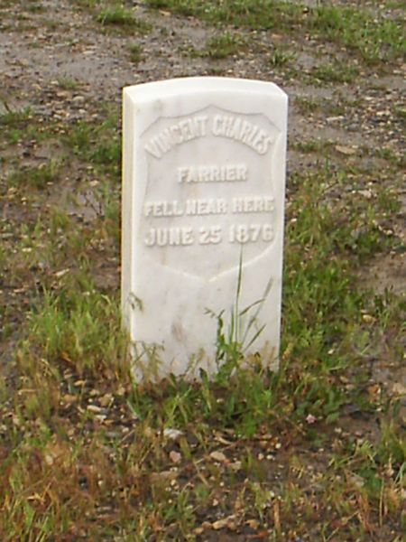 soldier's marker, one of the few with a name