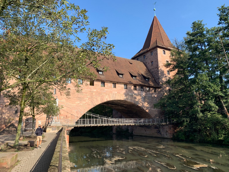One of the lovely bridges over the river Pegnitz