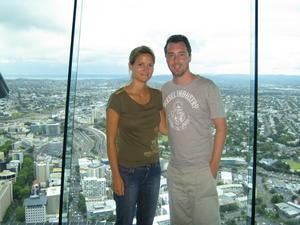 At the viewing Observatory of the Sky Tower