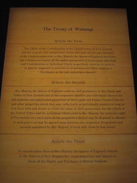 The Treaty of Waitangi..