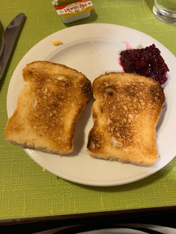 At last some gluten free toast! Crispy and crunchy. 