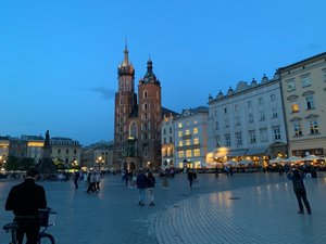 Krakow Main Square at night