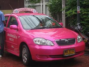 hot pink taxi
