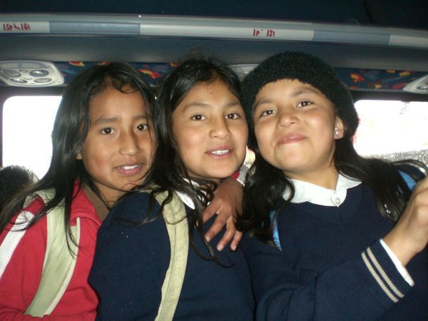 sweet girls on the bus