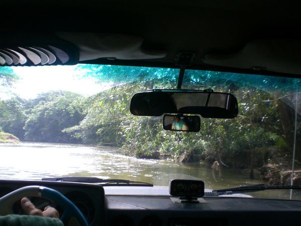 driving through the river!!