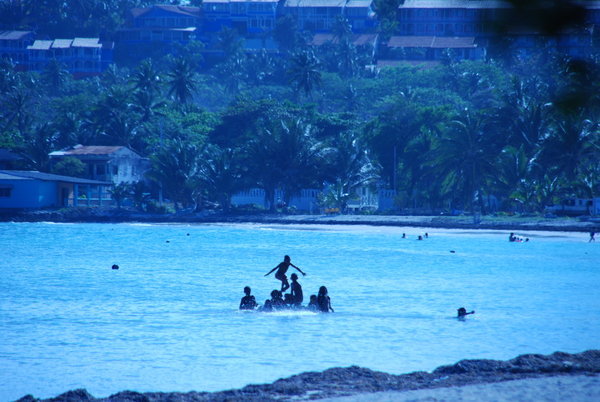 locals enjoy the beautiful day