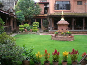 garden of our hotel, International Guesthouse