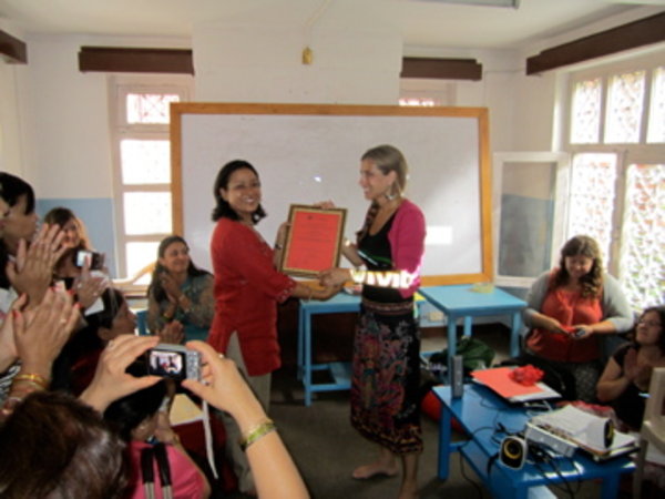 Sunita presented an award to Knowledge for People
