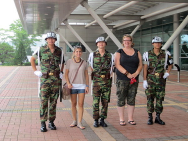 us and some Korean military men