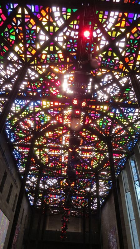 Stain glass roof at the NGV