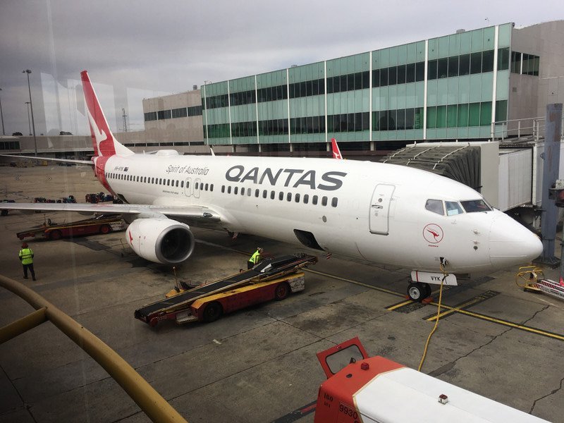 Our Quantas flight to Sydney