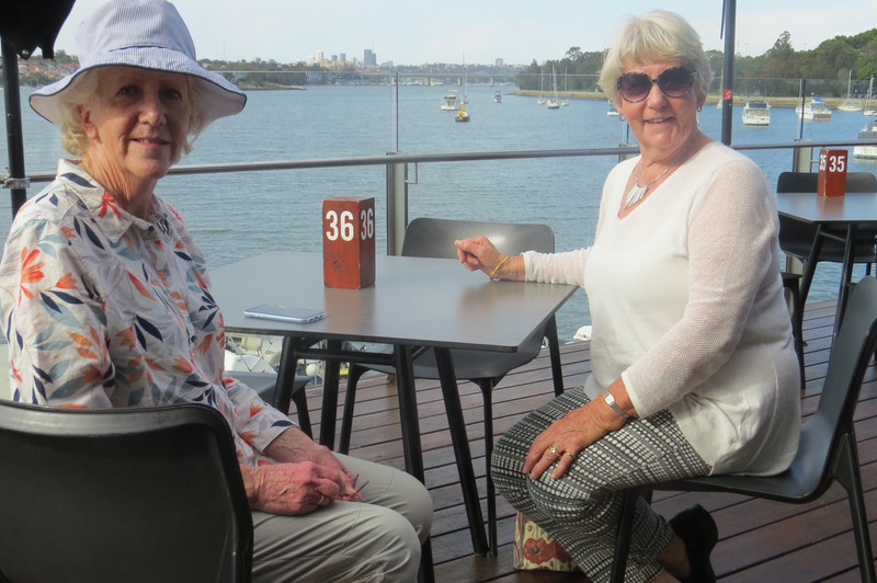 Afternoon drinks on the balcony of the Rowing club