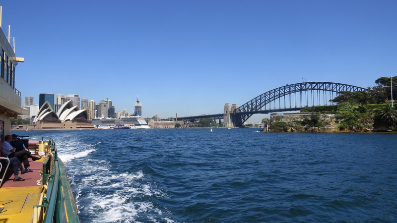 Looking back towards Sydney and Circular Quay