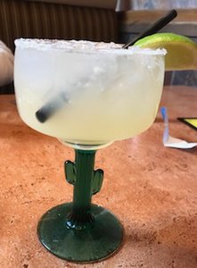 Margarita in a cactus glass