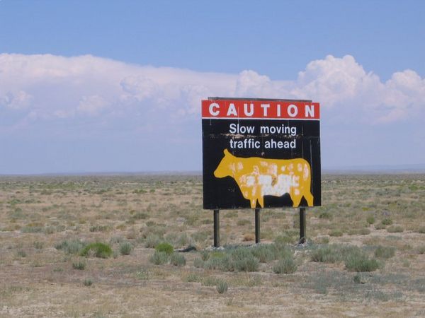 Wyoming road sign