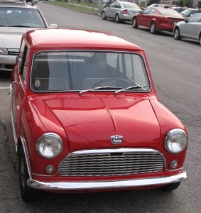 tiny little red car