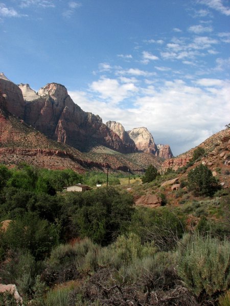Looking from the beginning of Watchman Trail
