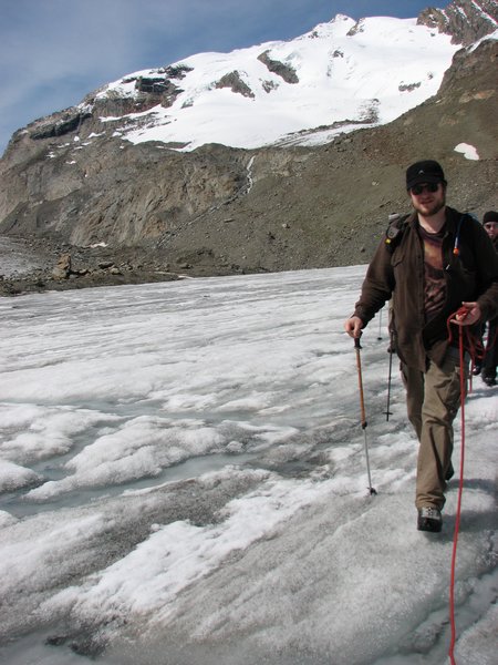 hiking on glacier