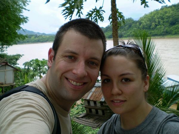 Donna and Lorin in front of the mighty Mekong river
