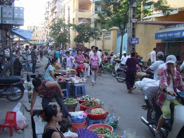 typical Hanoi street scene