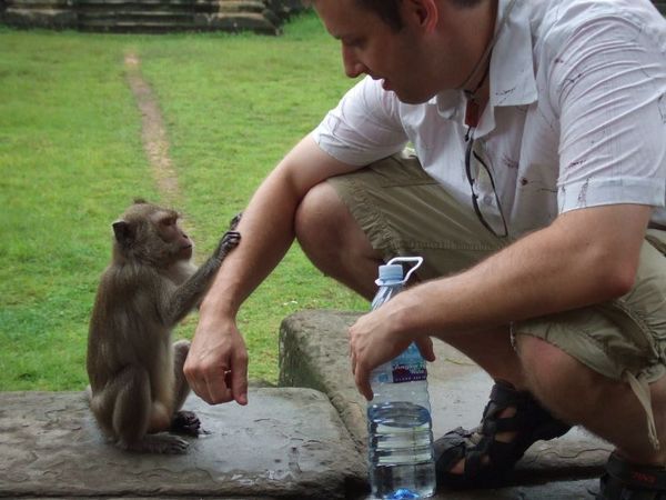 Go ahead...pet my monkey!