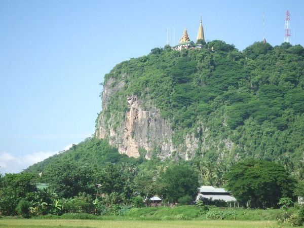 The killing caves are located at the top of this hill.
