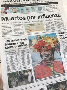 Local newspaper headlines about Day of the Dead