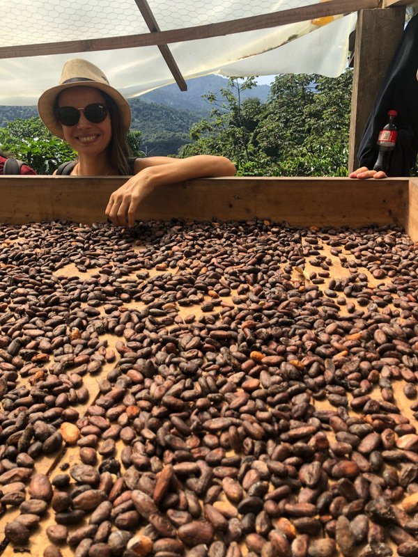 Playing with the cacao nibs