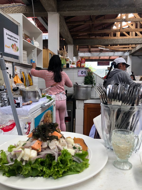 Ceviche at the market