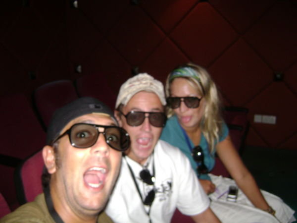Wtching the 3d movie at the start of our tour of the Petronas Twin Towers.