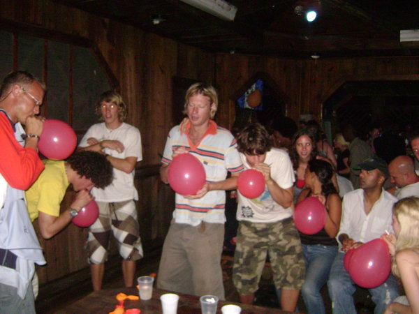 Everyone going balloon crazy!ha