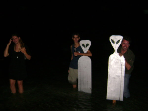 My friends abusing some ghosts at a full moon party!