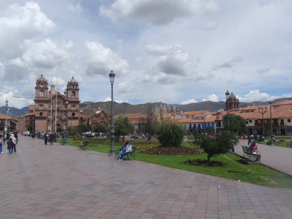 The central square in Cusco.