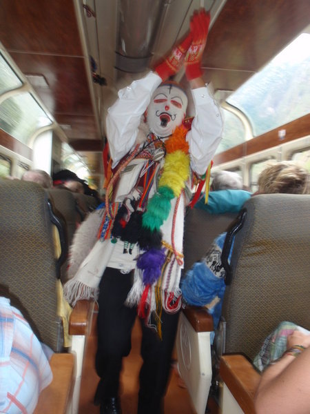 The clown on our train?!