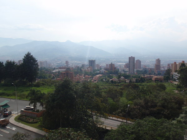 The view from the shopping mall in Medellin.