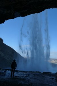 Under the waterfall - Seljalandsfoss
