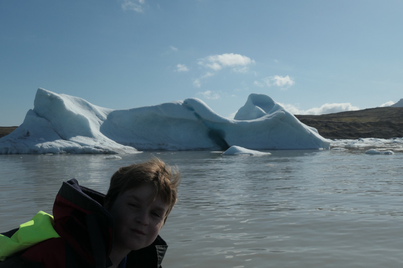 Iceberg on glacier lagoon