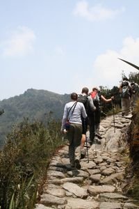 Perilous trail on the mountainside.